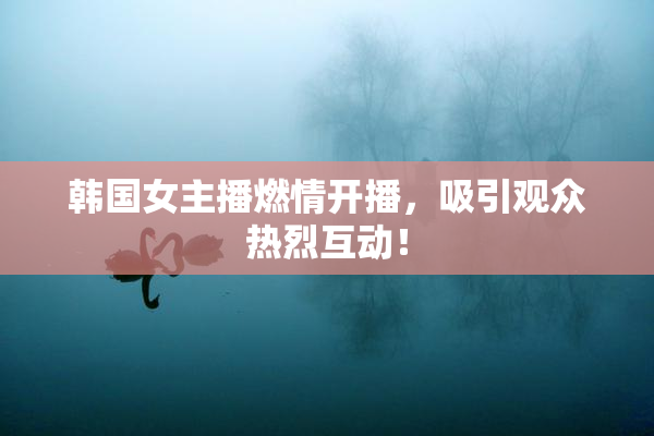 韩国女主播燃情开播，吸引观众热烈互动！