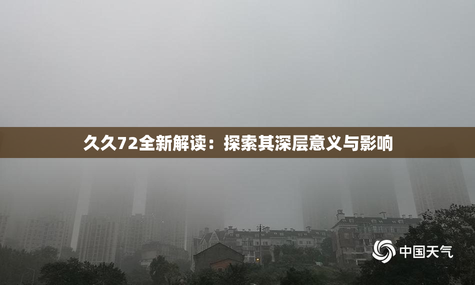 久久72全新解读：探索其深层意义与影响