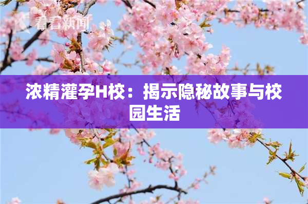 浓精灌孕H校：揭示隐秘故事与校园生活