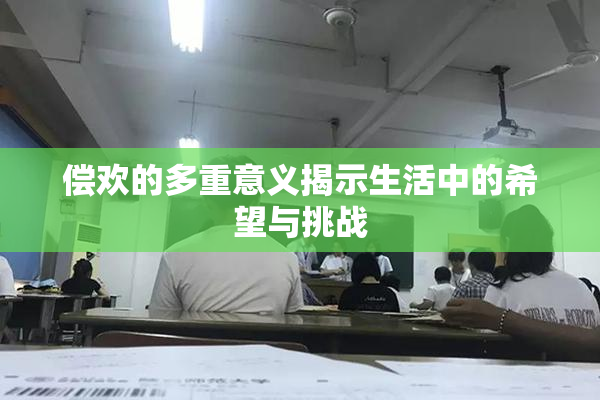 偿欢的多重意义揭示生活中的希望与挑战