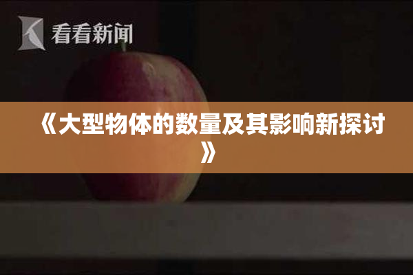 《大型物体的数量及其影响新探讨》