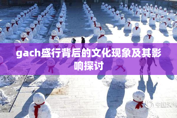 gach盛行背后的文化现象及其影响探讨