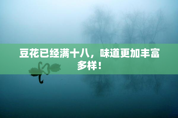 豆花已经满十八，味道更加丰富多样！