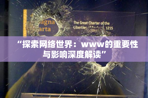 “探索网络世界：www的重要性与影响深度解读”