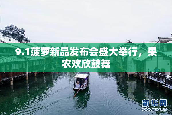 9.1菠萝新品发布会盛大举行，果农欢欣鼓舞