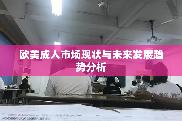 欧美成人市场现状与未来发展趋势分析
