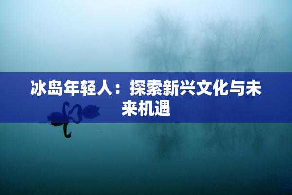 冰岛年轻人：探索新兴文化与未来机遇