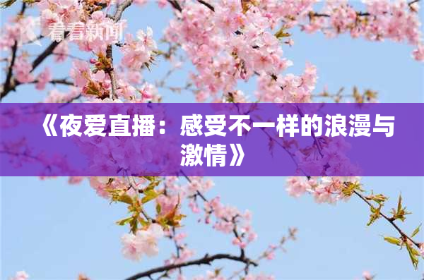 《夜爱直播：感受不一样的浪漫与激情》