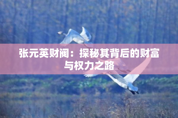 张元英财阀：探秘其背后的财富与权力之路