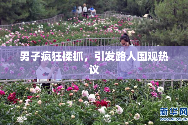 男子疯狂揉抓，引发路人围观热议