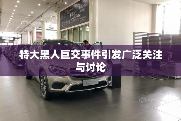 特大黑人巨交事件引发广泛关注与讨论