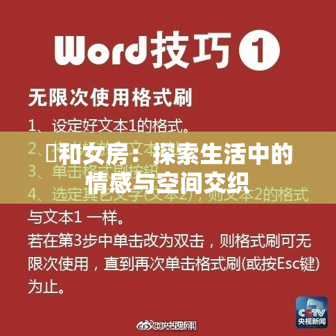 巜和女房：探索生活中的情感与空间交织