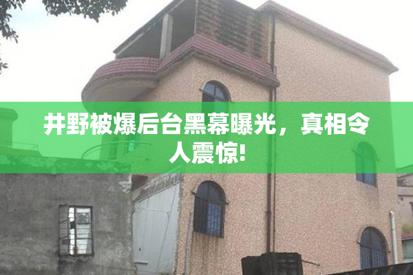 井野被爆后台黑幕曝光，真相令人震惊!