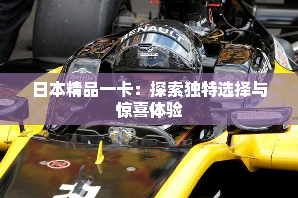 日本精品一卡：探索独特选择与惊喜体验
