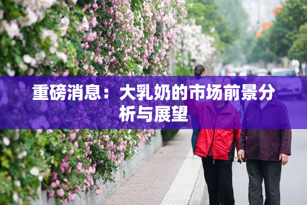 重磅消息：大乳奶的市场前景分析与展望