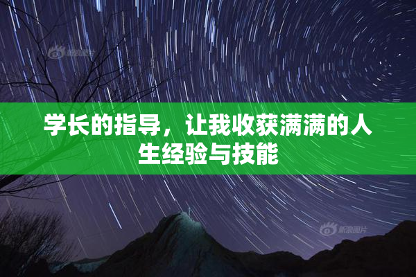 学长的指导，让我收获满满的人生经验与技能