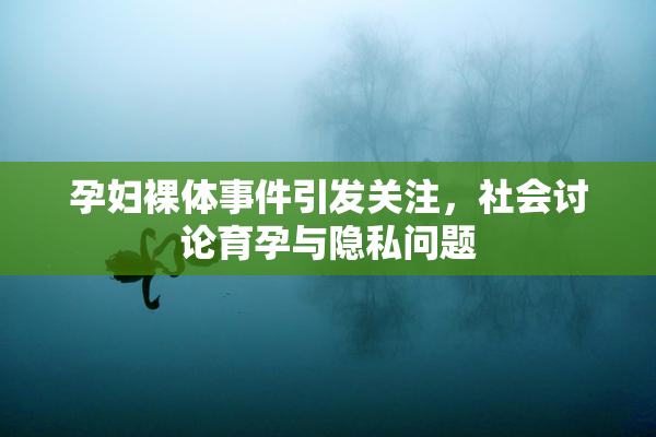 孕妇裸体事件引发关注，社会讨论育孕与隐私问题