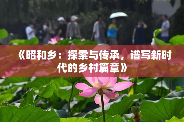 《昭和乡：探索与传承，谱写新时代的乡村篇章》