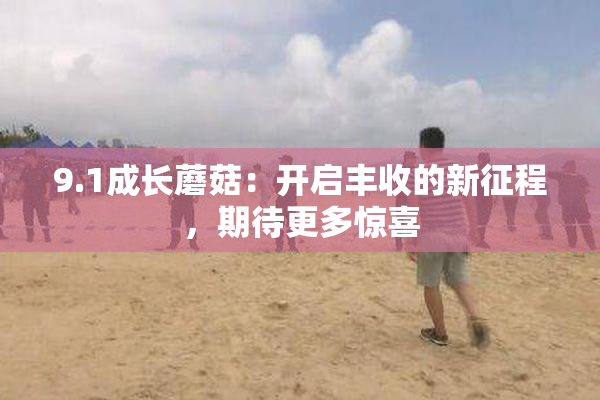 9.1成长蘑菇：开启丰收的新征程，期待更多惊喜