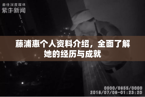 藤浦惠个人资料介绍，全面了解她的经历与成就