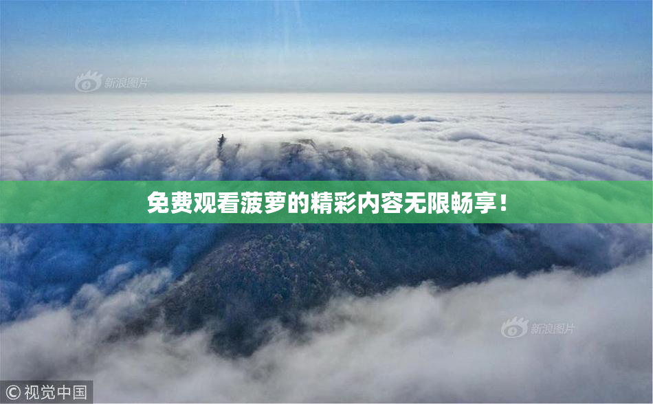 免费观看菠萝的精彩内容无限畅享！