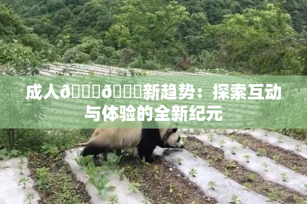 成人🍆🍑新趋势：探索互动与体验的全新纪元