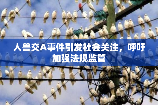 人兽交A事件引发社会关注，呼吁加强法规监管