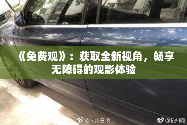 《免费观》：获取全新视角，畅享无障碍的观影体验