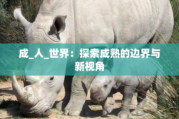 成_人_世界：探索成熟的边界与新视角