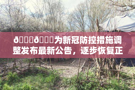 🔞🔞为新冠防控措施调整发布最新公告，逐步恢复正常生活