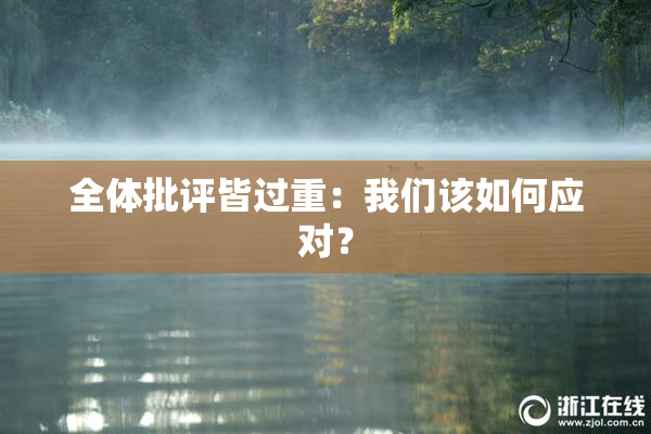 全体批评皆过重：我们该如何应对？