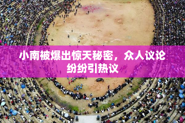 小南被爆出惊天秘密，众人议论纷纷引热议