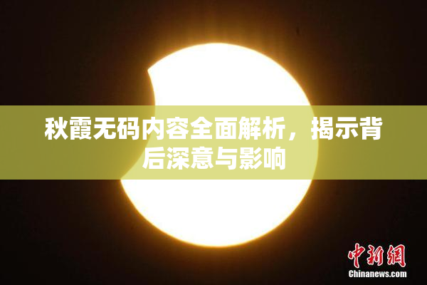 秋霞无码内容全面解析，揭示背后深意与影响