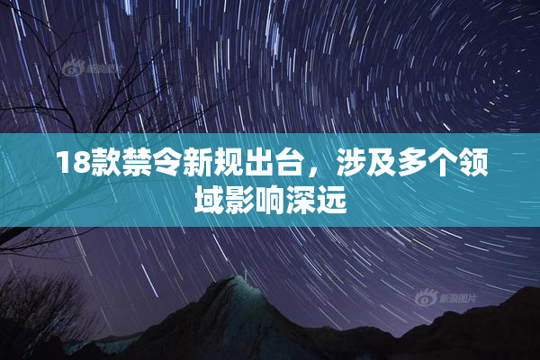 18款禁令新规出台，涉及多个领域影响深远