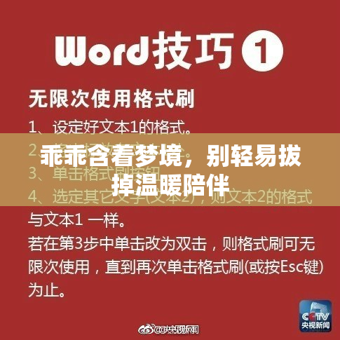 乖乖含着梦境，别轻易拔掉温暖陪伴