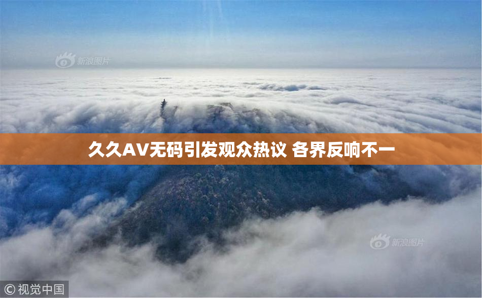 久久AV无码引发观众热议 各界反响不一