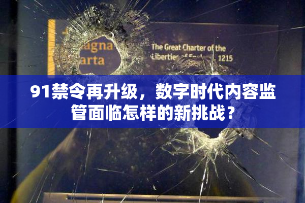 91禁令再升级，数字时代内容监管面临怎样的新挑战？