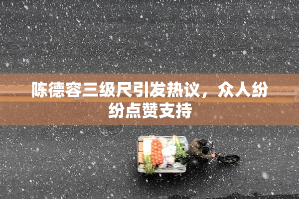 陈德容三级尺引发热议，众人纷纷点赞支持
