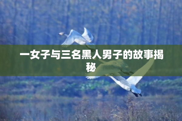 一女子与三名黑人男子的故事揭秘