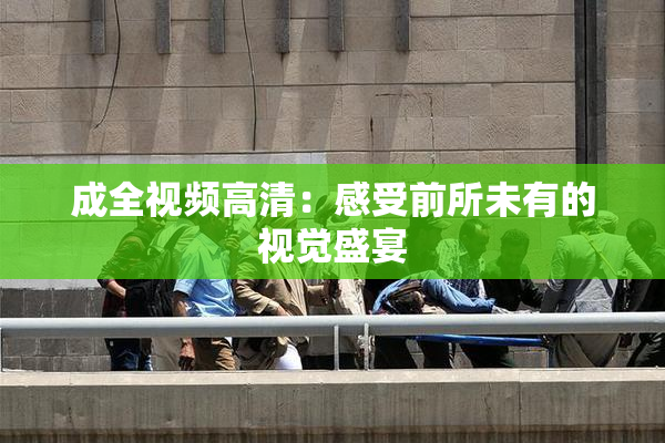 成全视频高清：感受前所未有的视觉盛宴
