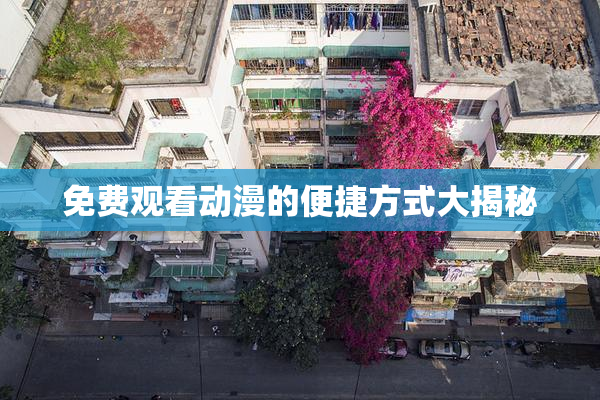 免费观看动漫的便捷方式大揭秘