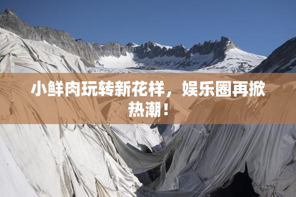 小鲜肉玩转新花样，娱乐圈再掀热潮！