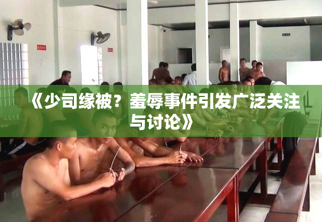 《少司缘被？羞辱事件引发广泛关注与讨论》