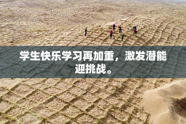 学生快乐学习再加重，激发潜能迎挑战。