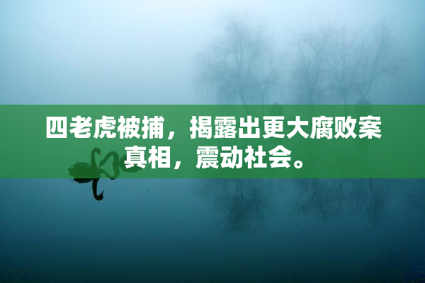 四老虎被捕，揭露出更大腐败案真相，震动社会。