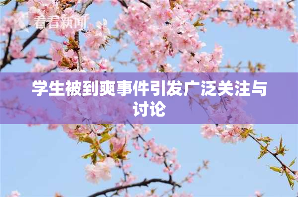 学生被到爽事件引发广泛关注与讨论