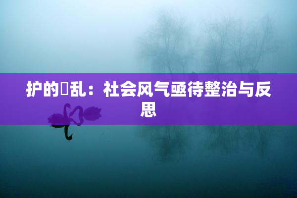 护的婬乱：社会风气亟待整治与反思