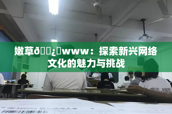 嫩草🌿‌www：探索新兴网络文化的魅力与挑战