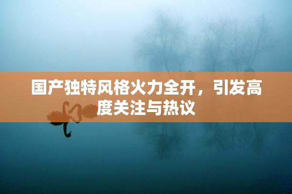 国产独特风格火力全开，引发高度关注与热议