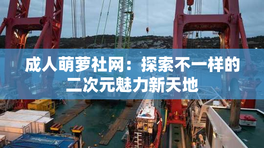 成人萌萝社网：探索不一样的二次元魅力新天地